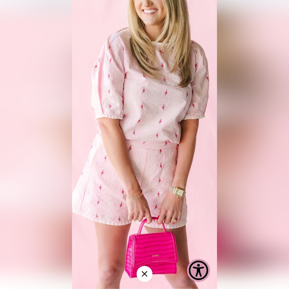 Gee Gee Pink Floral Short Set